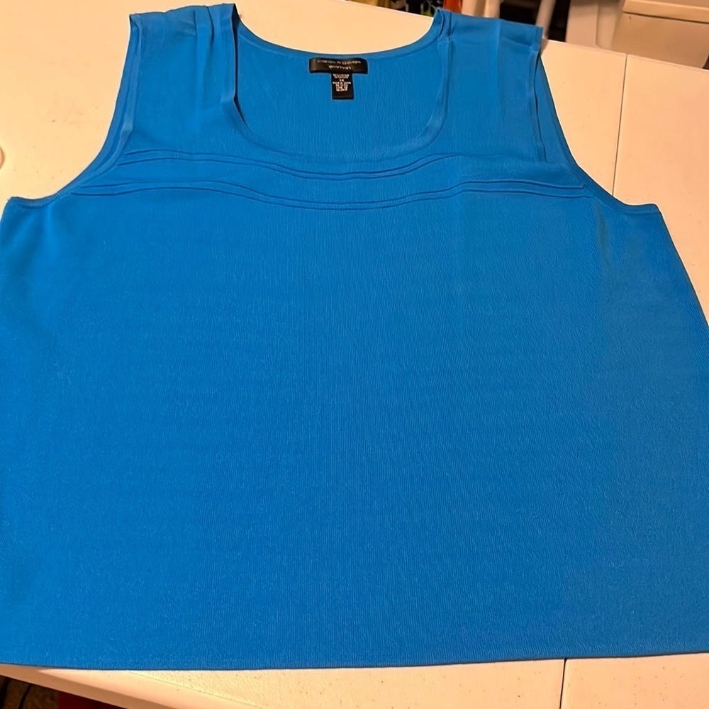 Cable & Gauge tank top, turquoise. Sz 3